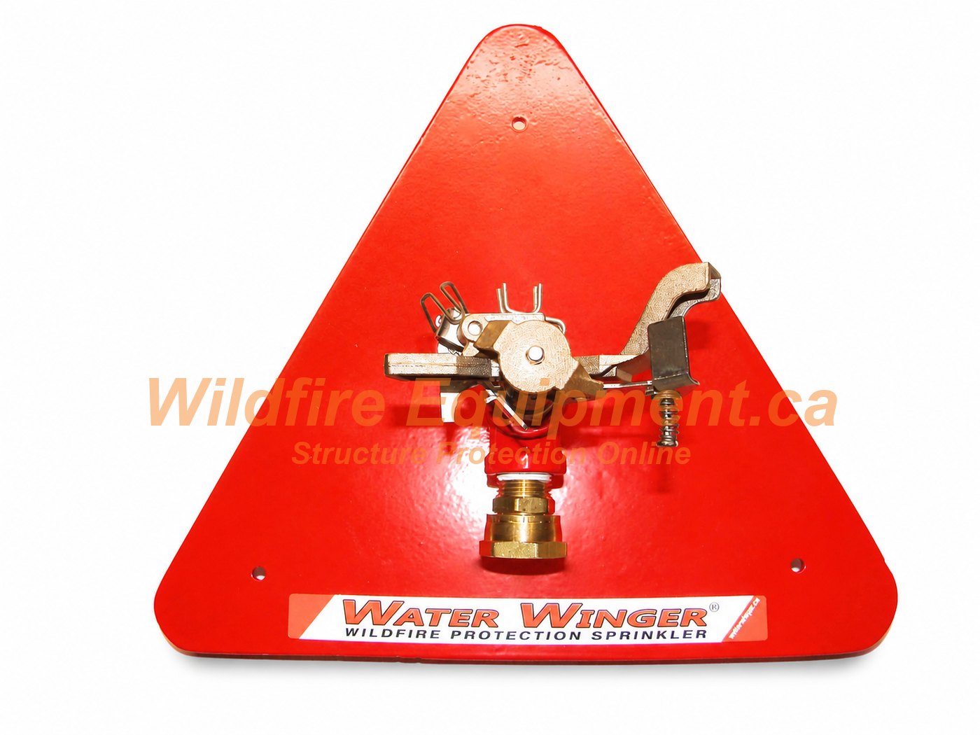 6-inch tall Rain Bird weighted-base sprinkler – top view